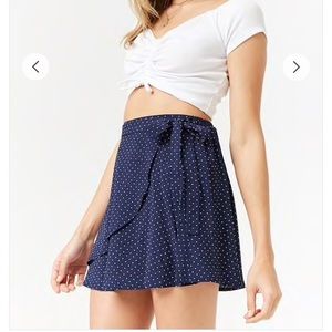 SOLID RED Forever 21 Wrap Mini Skirt Sz S